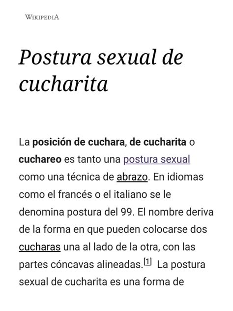 la postura de la cucharita|Postura sexual de cucharita